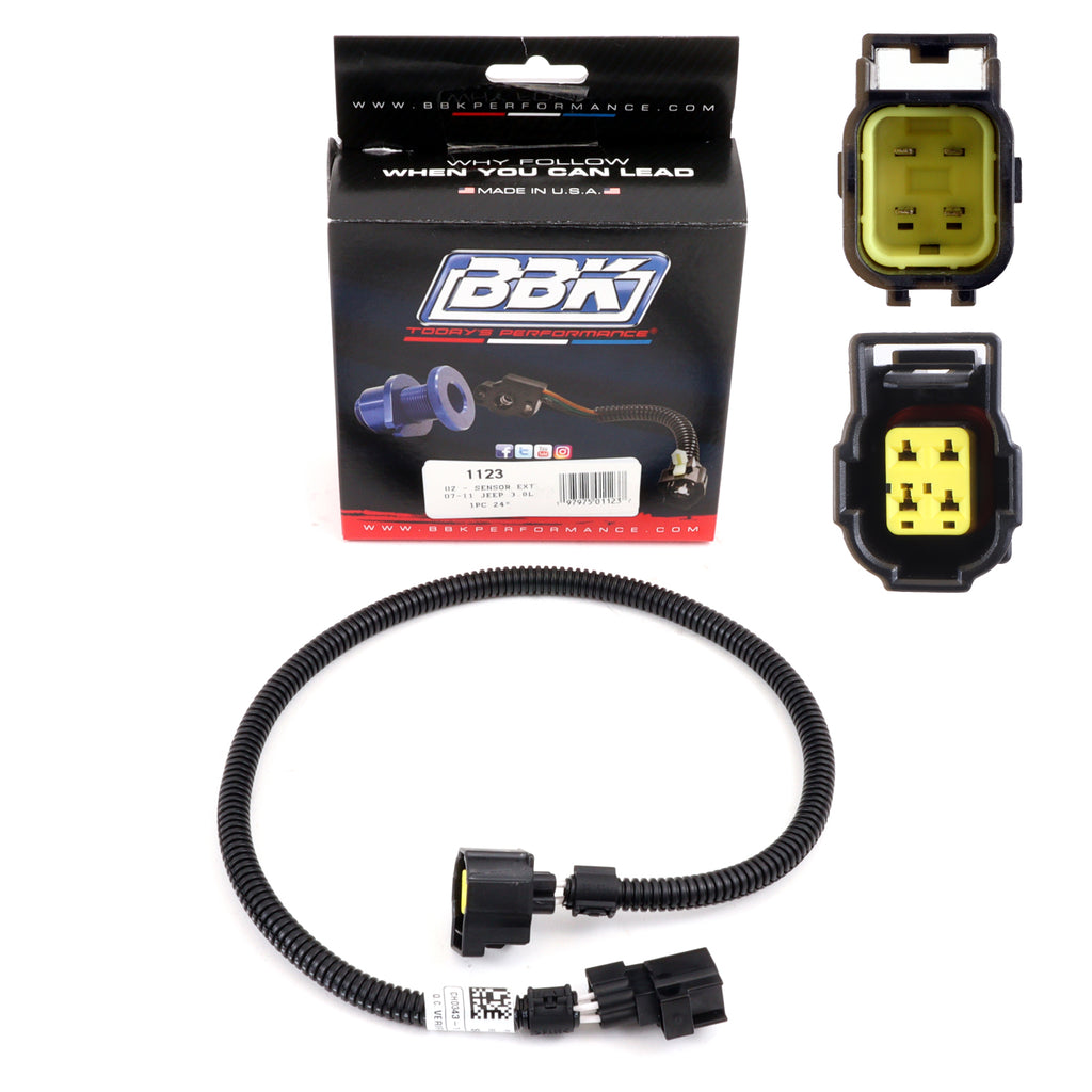 BBK Performance Parts 1123 - 2007-2011 Jeep Wrangler 3.8L O2 WIRE HARNESS EXTENSION (1pc) 24" 1