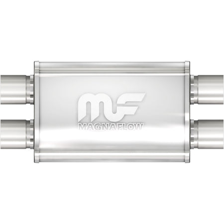 MagnaFlow Exhaust Products 11385 - Straight-Through Performance Muffler; 2.25in. Dual/Dual; 4x14x9 Body 1