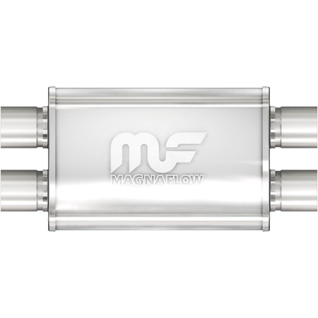 MagnaFlow Exhaust Products 11386 - Straight-Through Performance Muffler; 2.5in. Dual/Dual; 4x14x9 Body 1