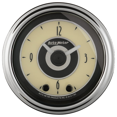 AutoMeter 1184 - GAUGE, CLOCK, 2 1/16", 12HR, ANALOG, CRUISER AD 3