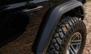 Bushwacker 11950-07 - Black Hyperform Flat Style Textured Finish 4 Pc Set Fender Flares For 2018-2023 Jeep Wrangler Bushwacker 2