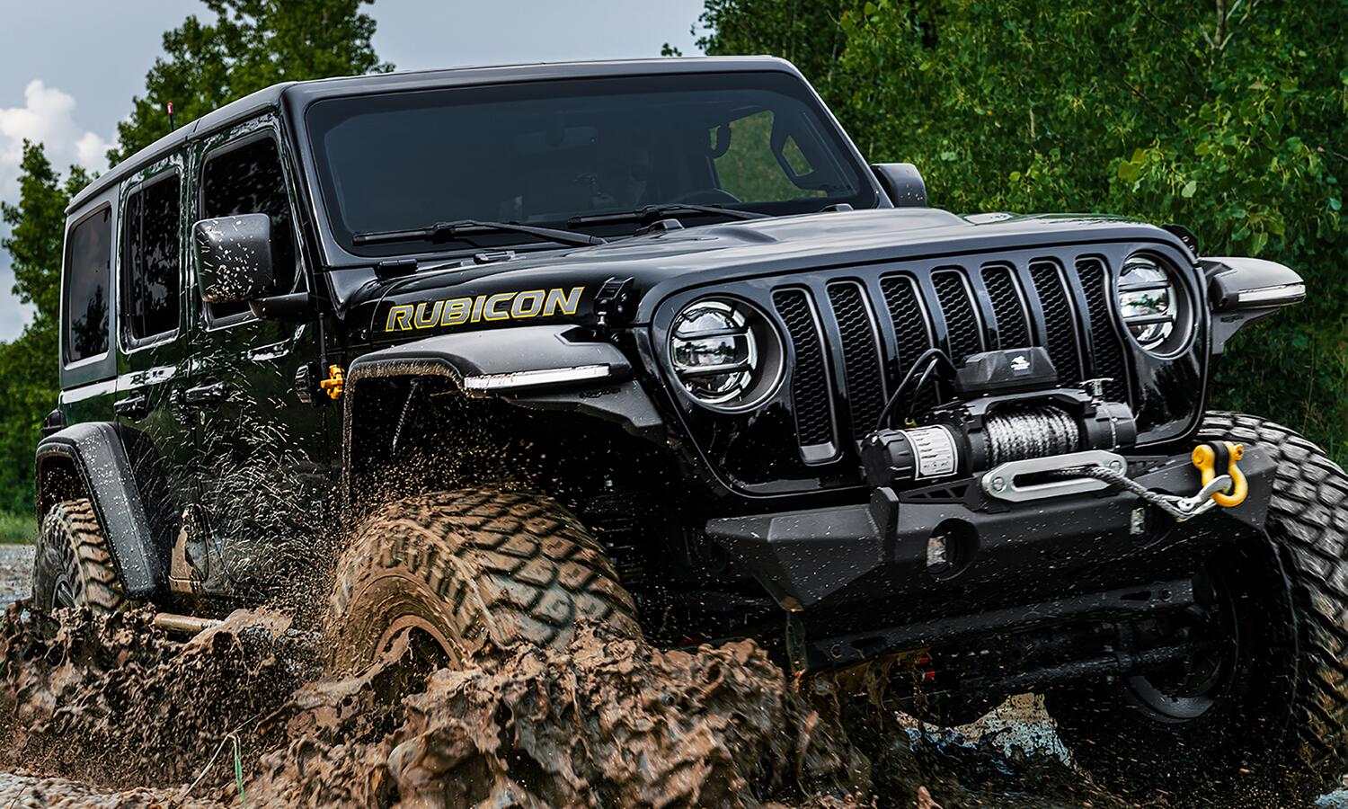 Bushwacker 11950-07 - Black Hyperform Flat Style Textured Finish 4 Pc Set Fender Flares For 2018-2023 Jeep Wrangler Bushwacker 4