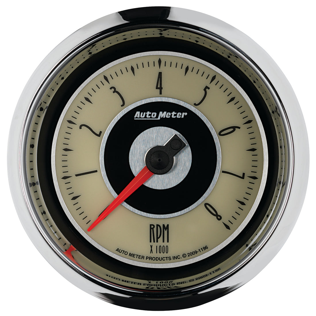 AutoMeter 1196 - GAUGE, TACHOMETER, 3 3/8", 8K RPM, IN-DASH, CRUISER 3