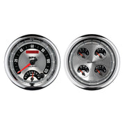 AutoMeter 1205 - GAUGE KIT, 2 PC., QUAD & TACH/SPEEDO, 5", AMERICAN MUSCLE 3