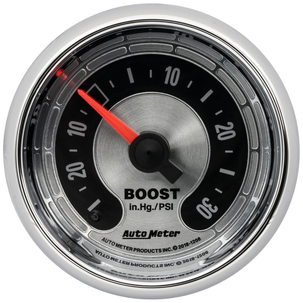 AutoMeter 1208 - GAUGE, VAC/BOOST, 2 1/16", 30INHG-30PSI, MECHANICAL, AMERICAN MUSCLE 3
