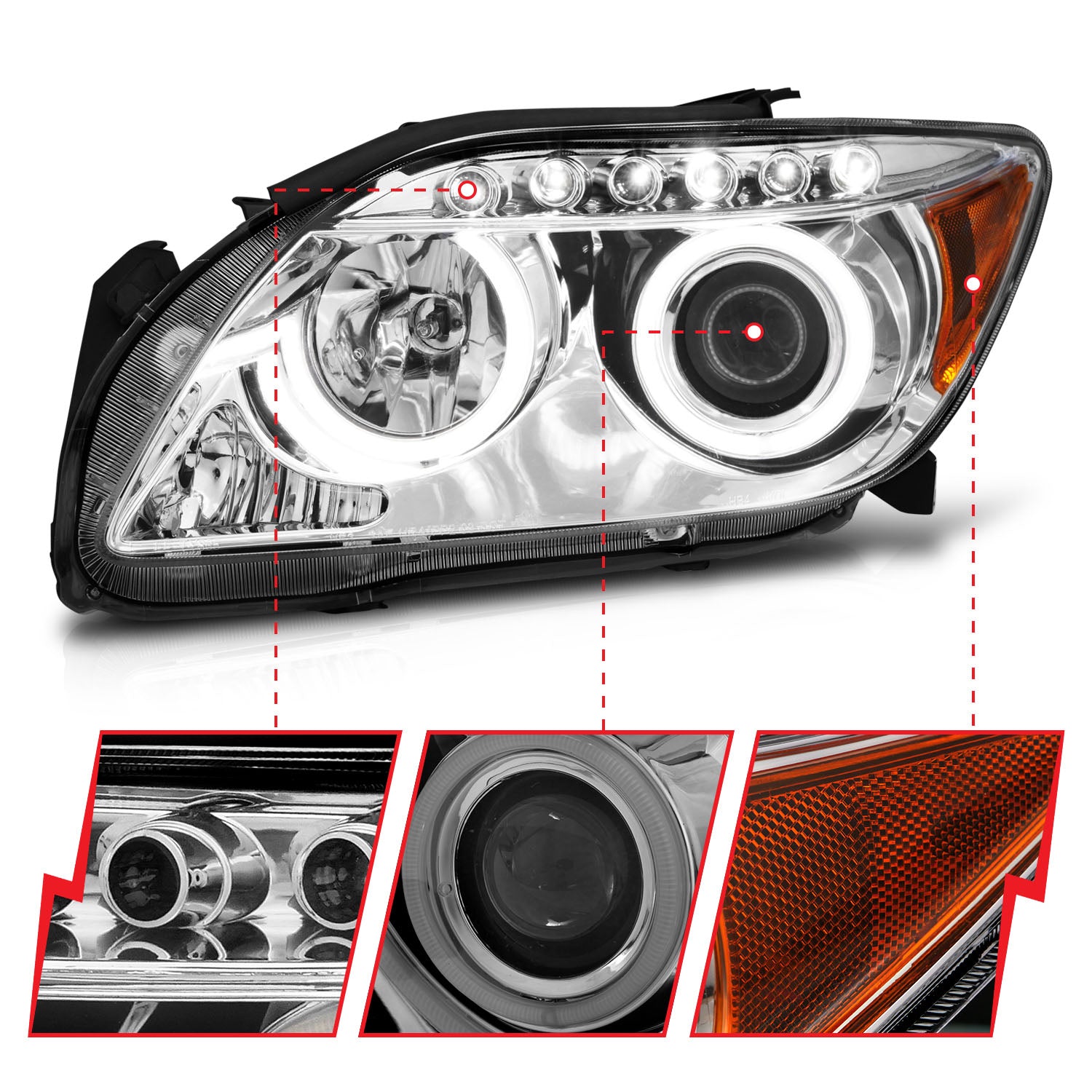 ANZO USA 121120 - Headlight Set