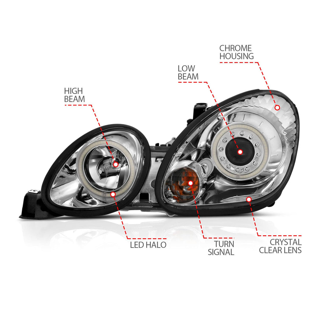 ANZO USA Electrical Lighting and Body ANZO USA 121143 Headlight Set