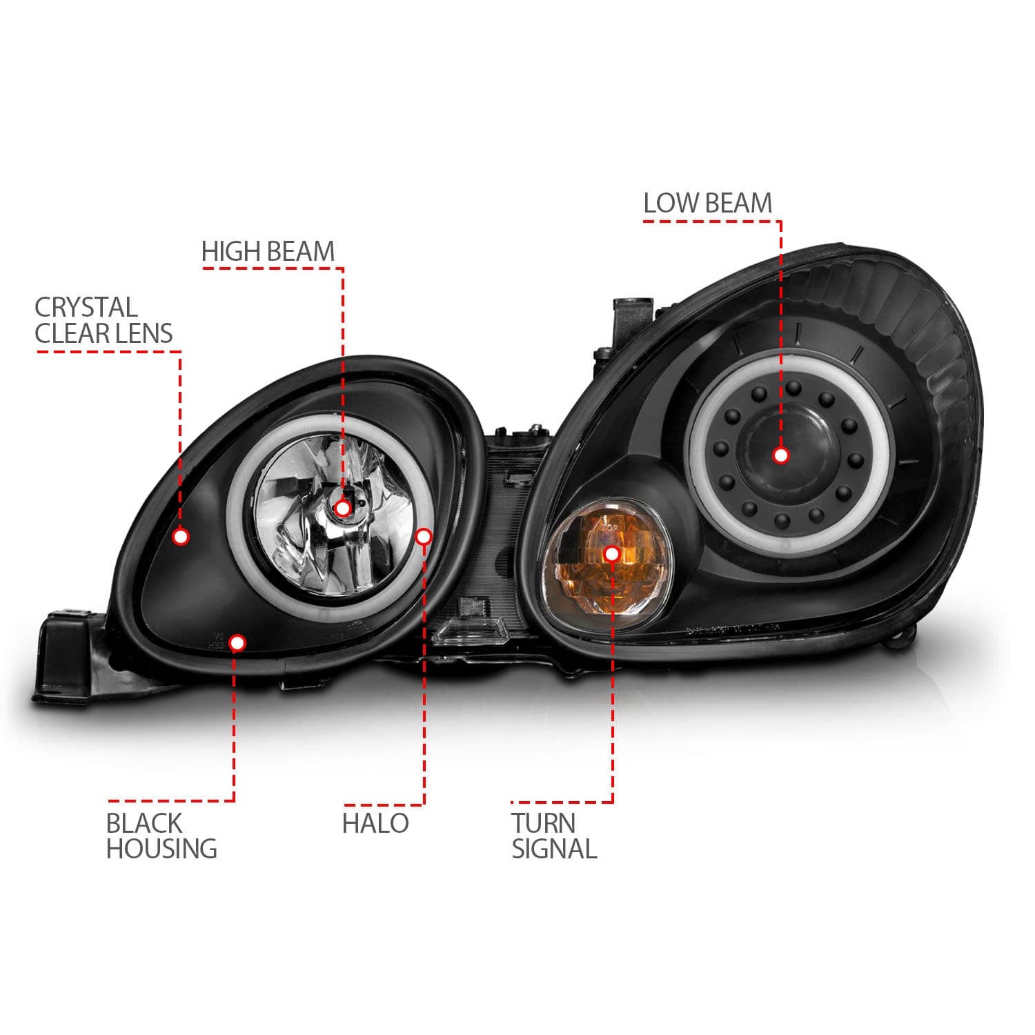 ANZO USA Electrical Lighting and Body ANZO USA 121144 Headlight Set