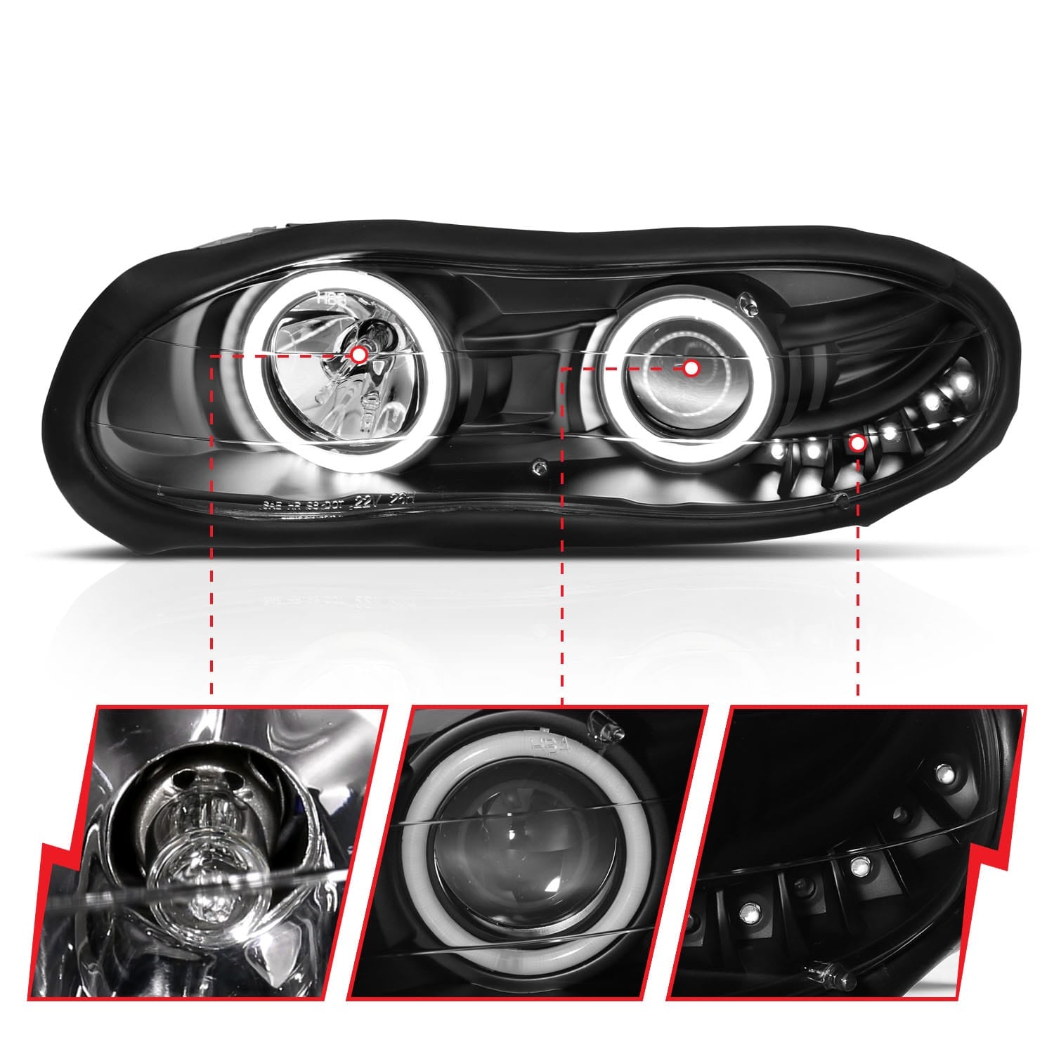 ANZO USA Electrical Lighting and Body ANZO USA 121160 Headlight Set