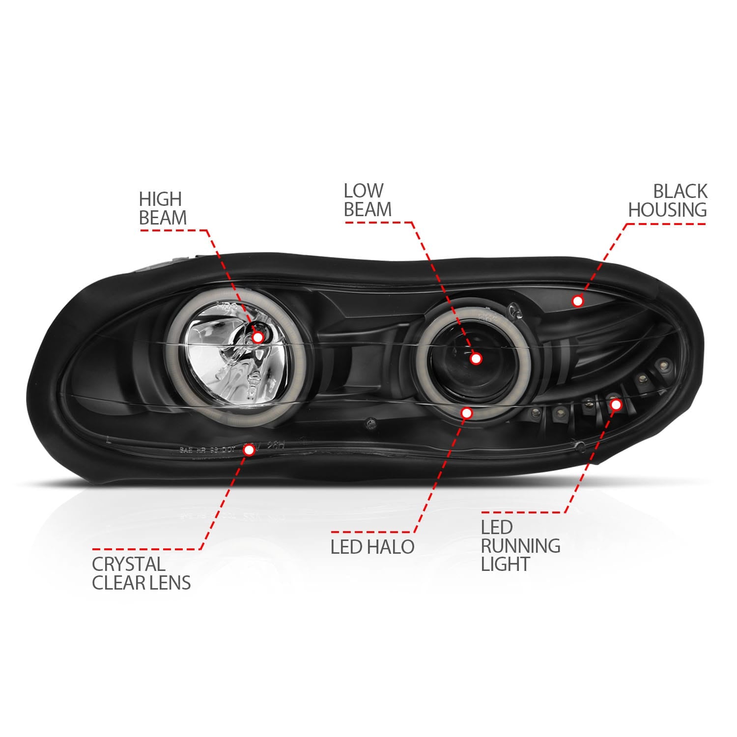 ANZO USA Electrical Lighting and Body ANZO USA 121160 Headlight Set