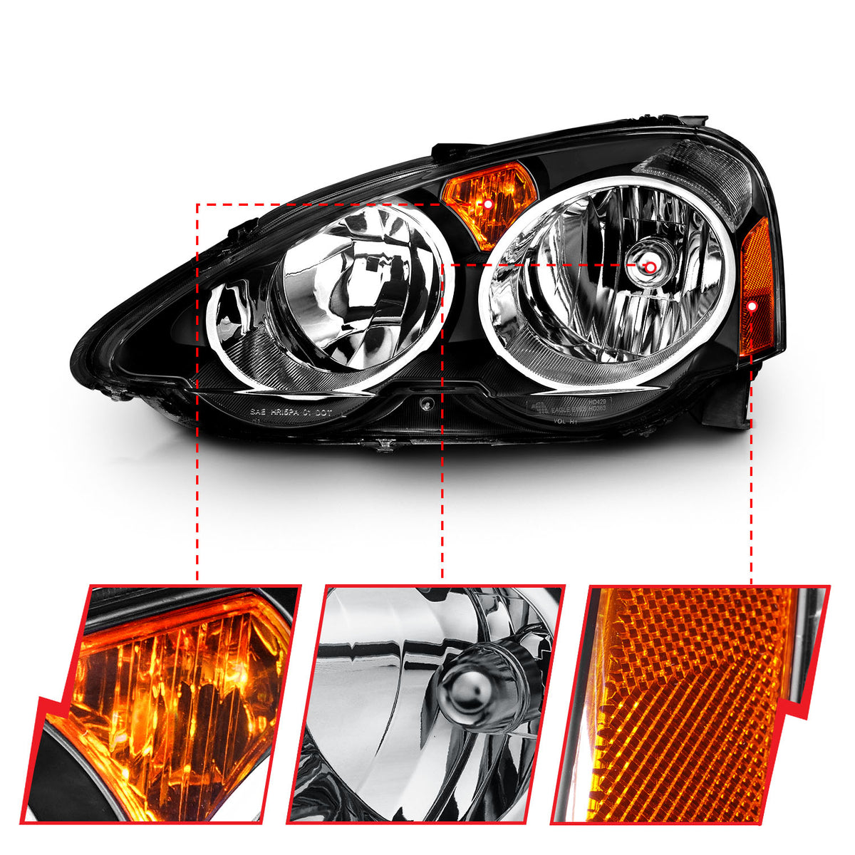 ANZO USA 121209 - Headlight Set