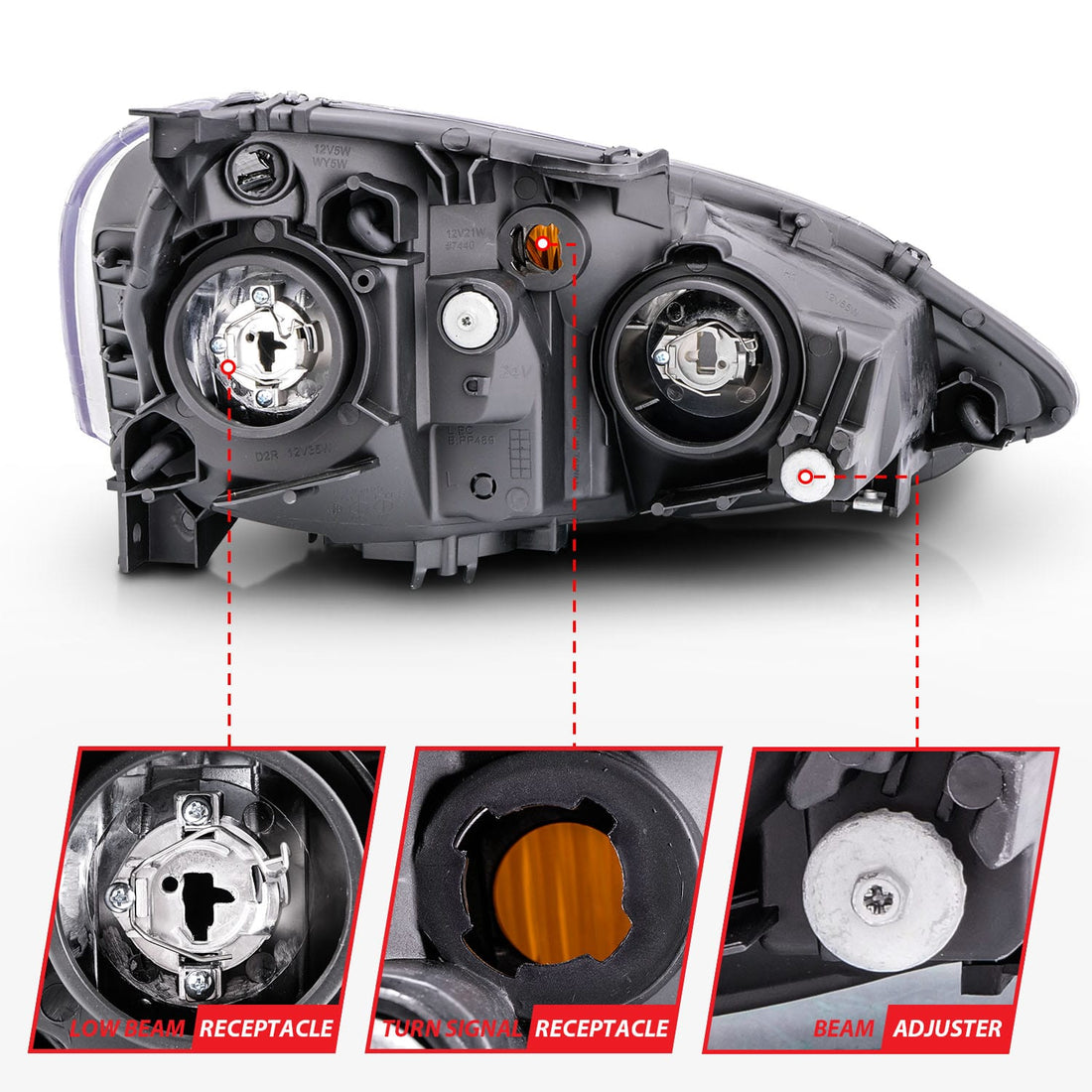 ANZO USA Electrical Lighting and Body ANZO USA 121209 Headlight Set