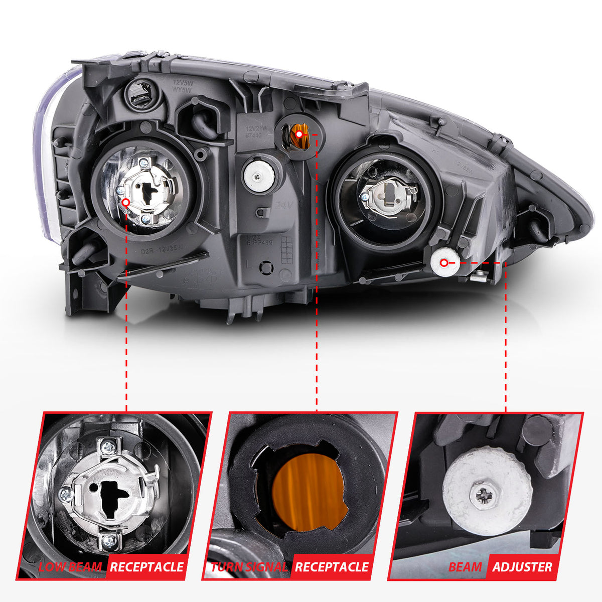 ANZO USA 121209 - Headlight Set
