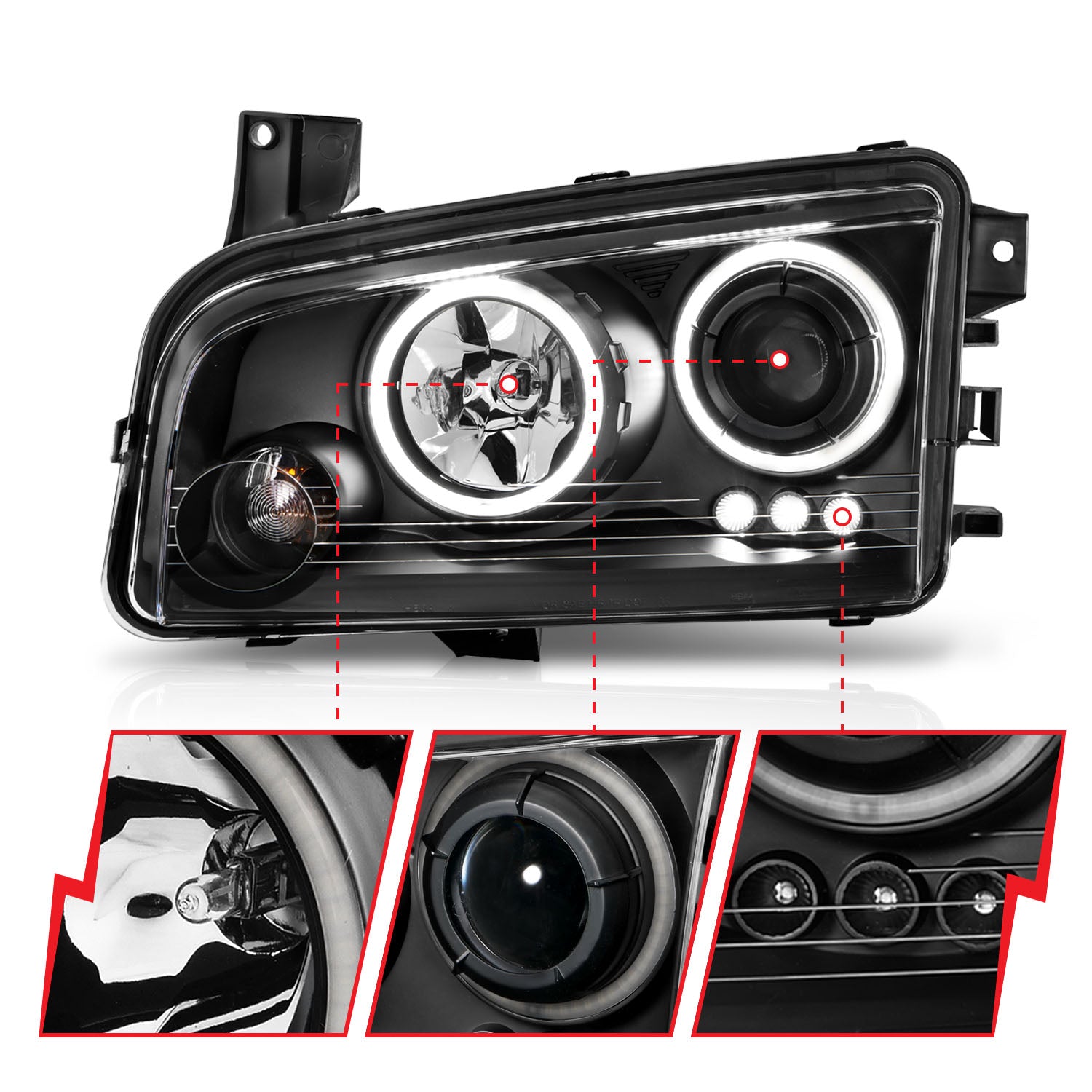 ANZO USA 121218 - Headlight Set