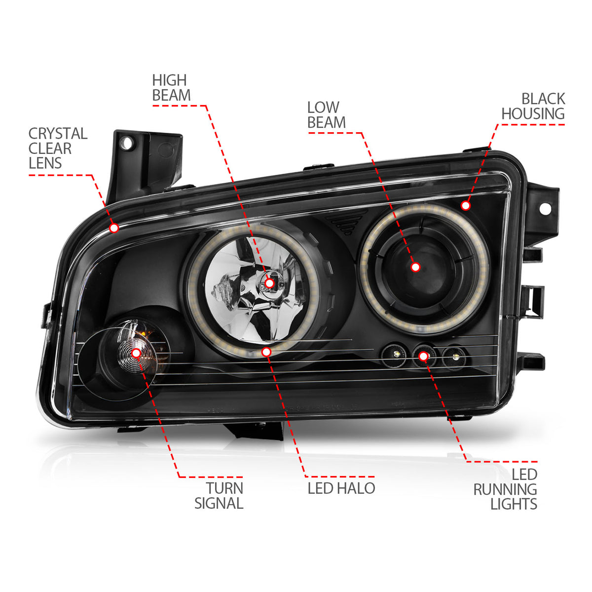 ANZO USA 121218 - Headlight Set