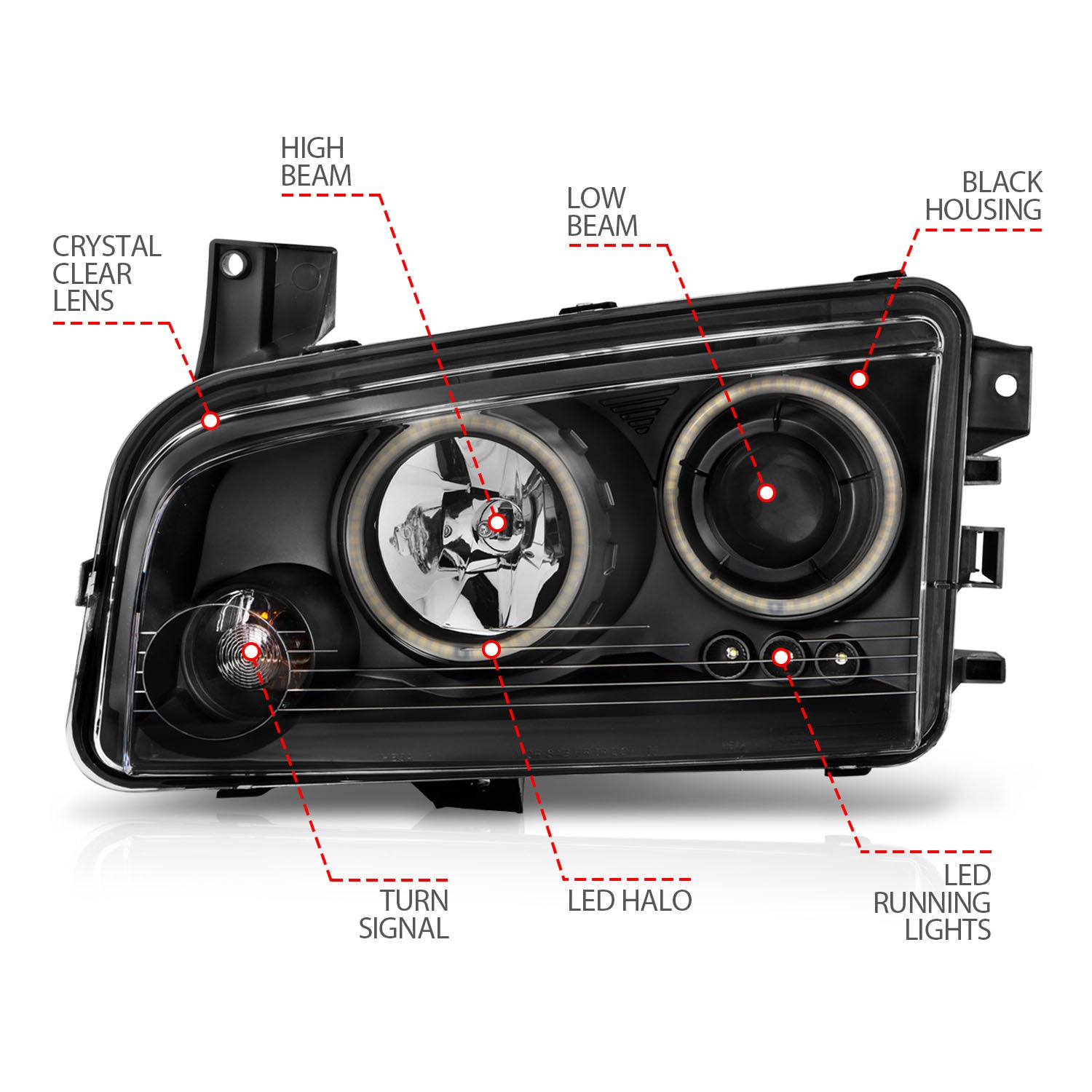 ANZO USA 121218 - Headlight Set