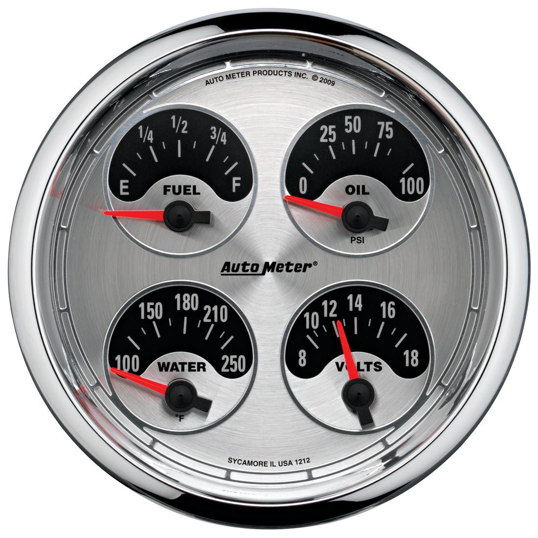 AutoMeter 1205 - GAUGE KIT, 2 PC., QUAD & TACH/SPEEDO, 5", AMERICAN MUSCLE 5