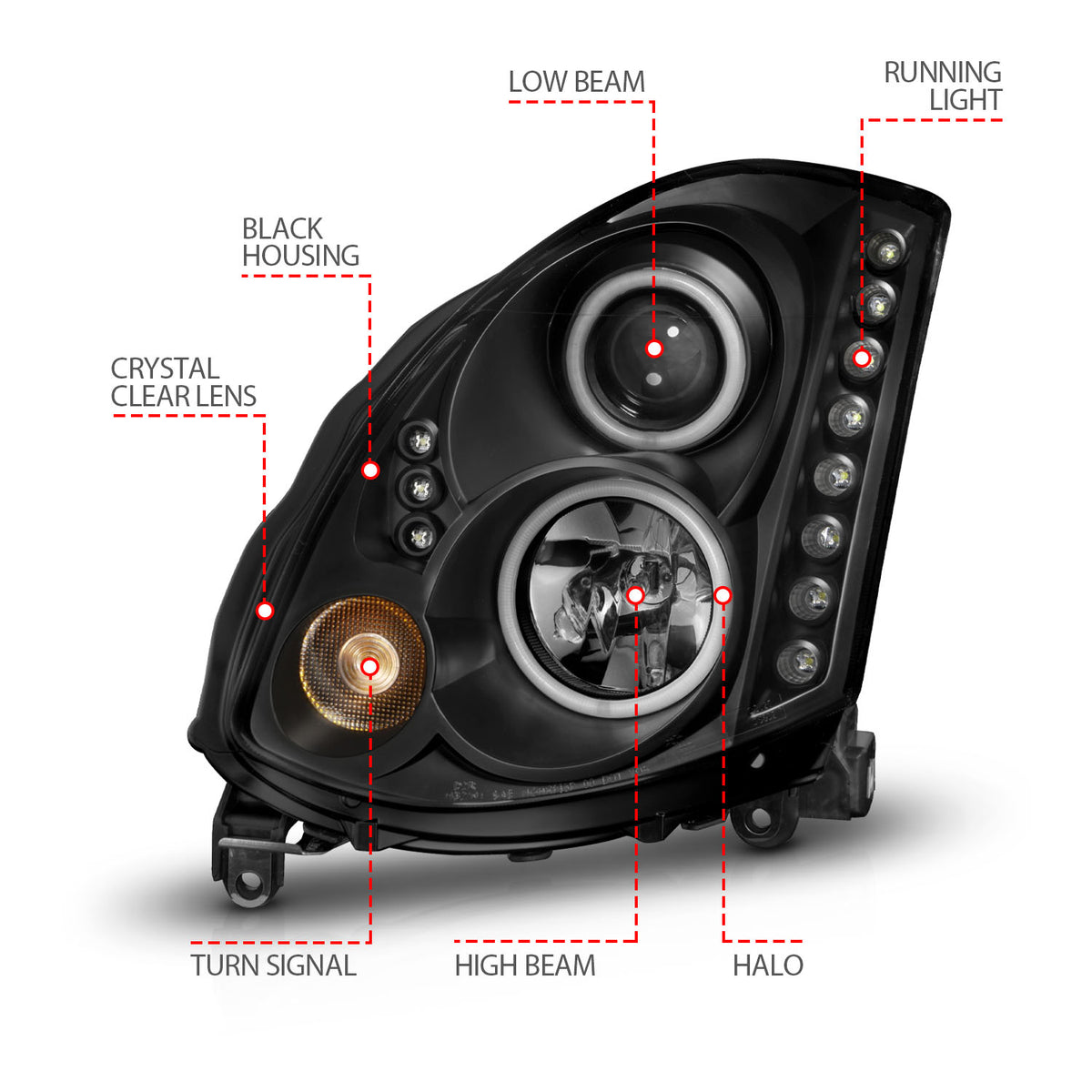ANZO USA 121363 - Headlight Set