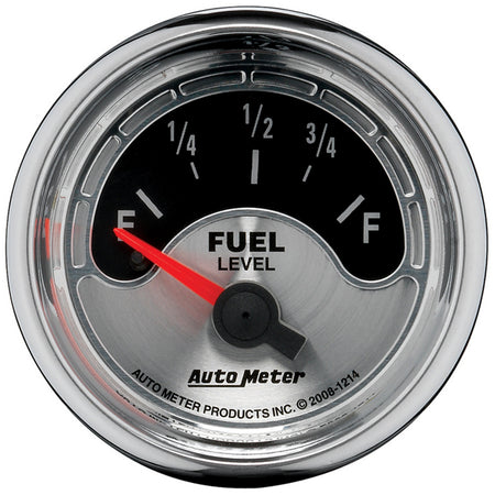 AutoMeter 1214 - GAUGE, FUEL LEVEL, 2 1/16", 0OE TO 90OF, ELEC, AMERICAN MUSCLE 3