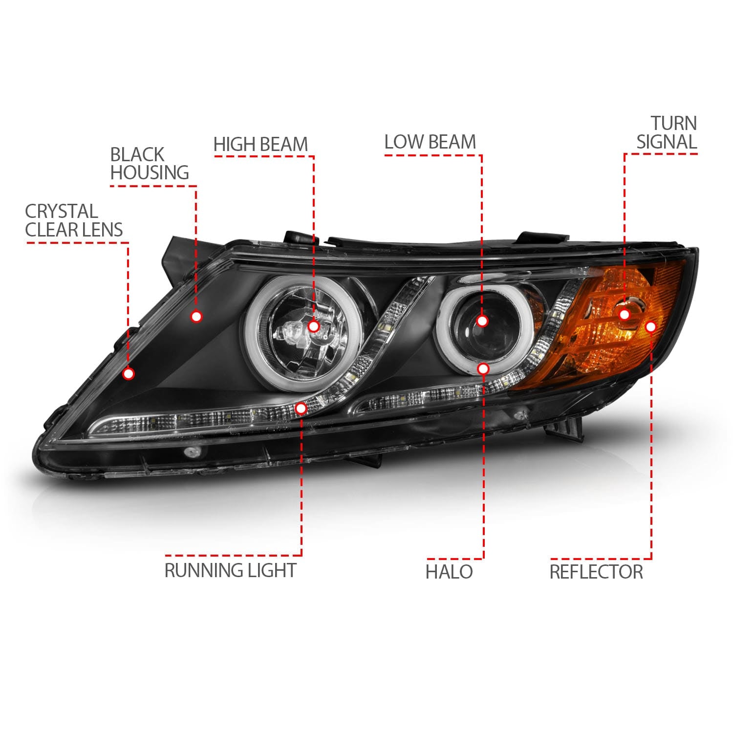 ANZO USA Electrical Lighting and Body ANZO USA 121460 Headlight Set