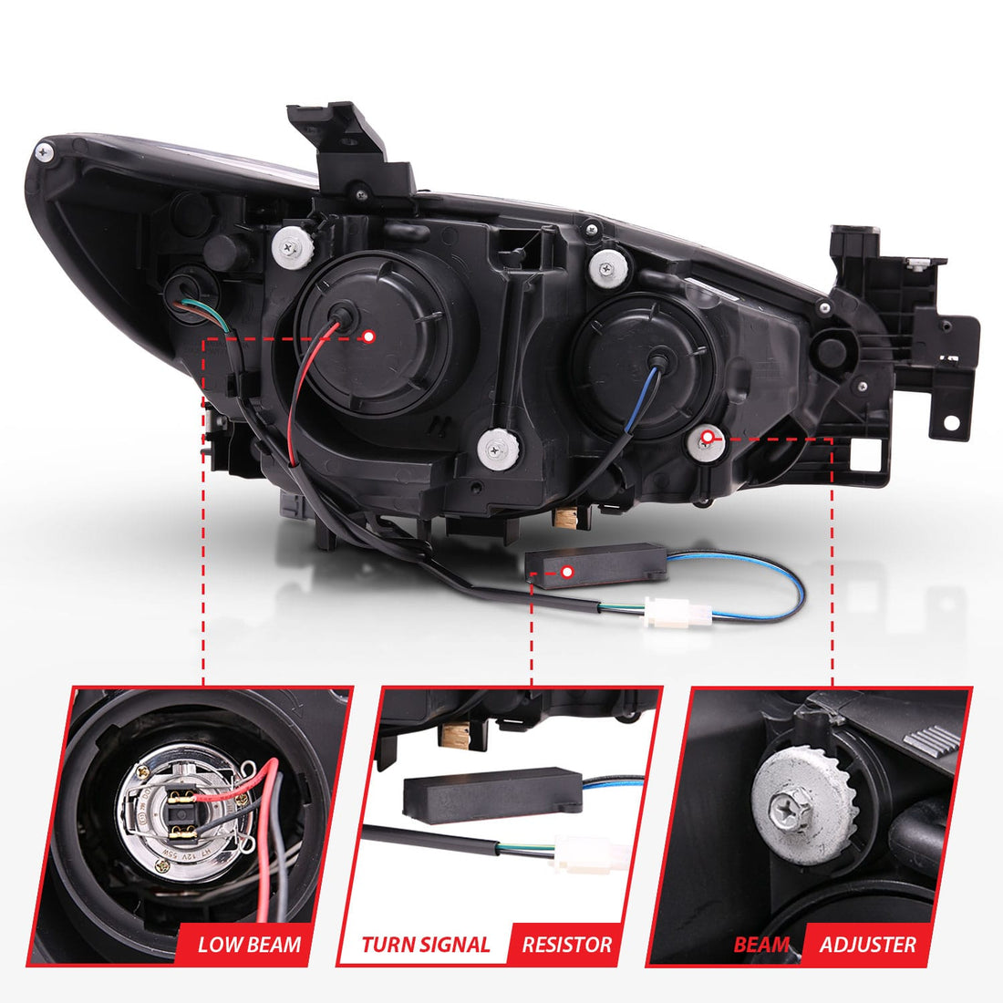 ANZO USA Electrical Lighting and Body ANZO USA 121516 Headlight Set