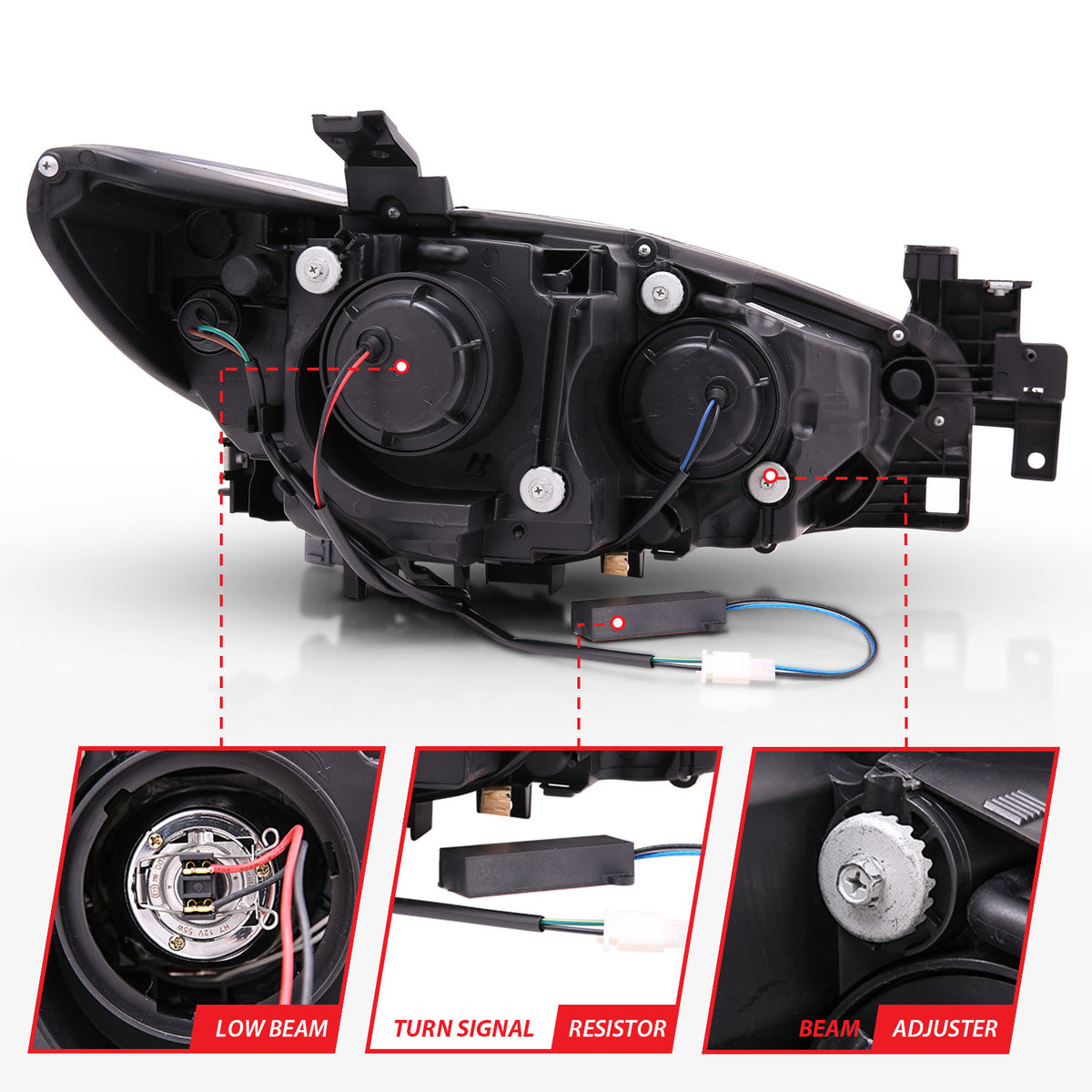 ANZO USA 121516 - Headlight Set