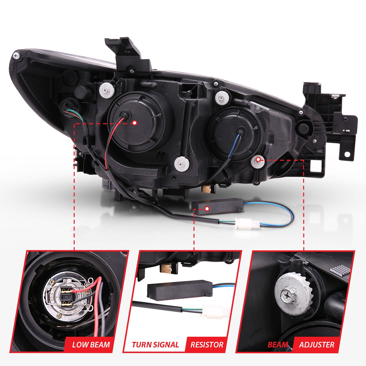 ANZO USA 121516 - Headlight Set