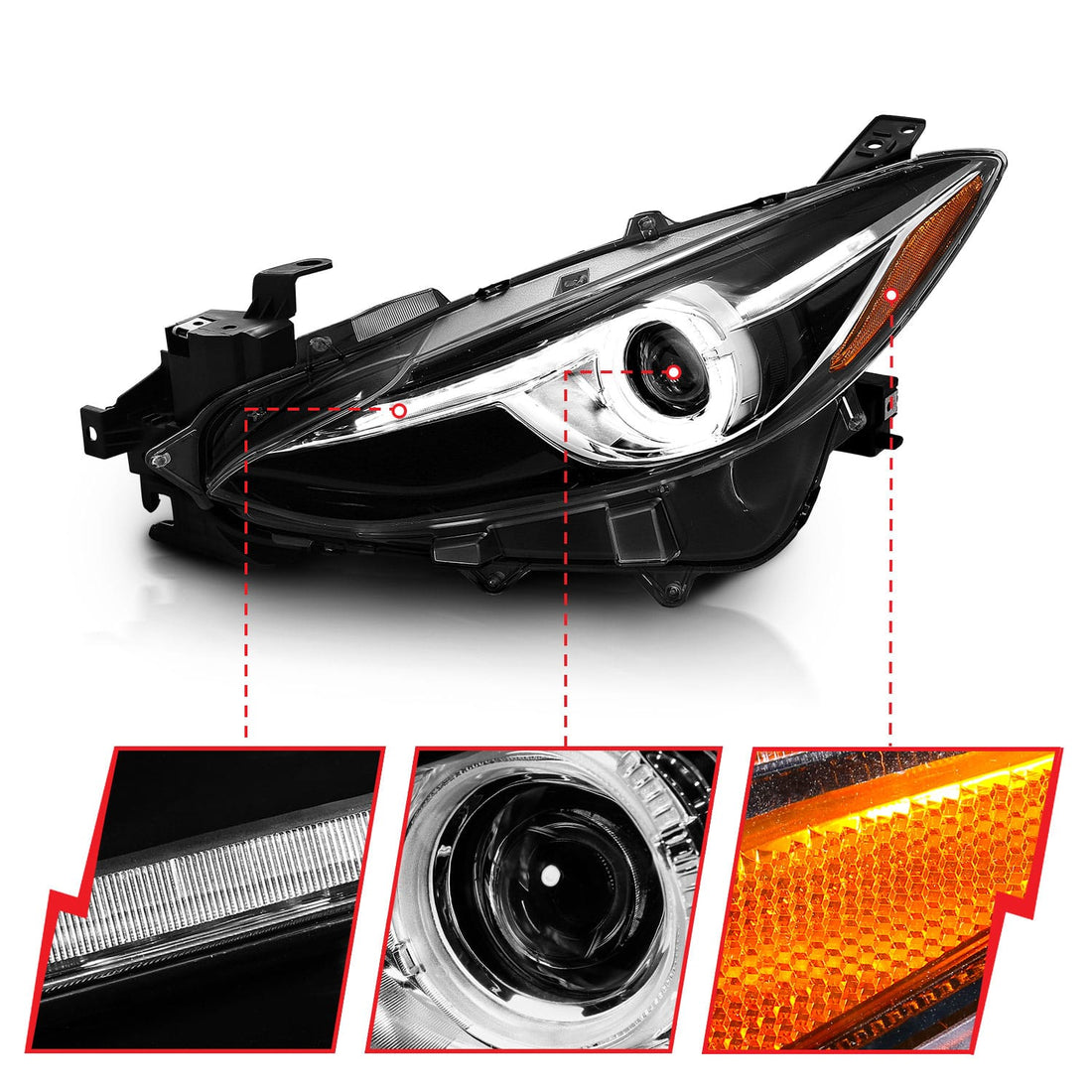 ANZO USA Electrical Lighting and Body ANZO USA 121522 Headlight Set