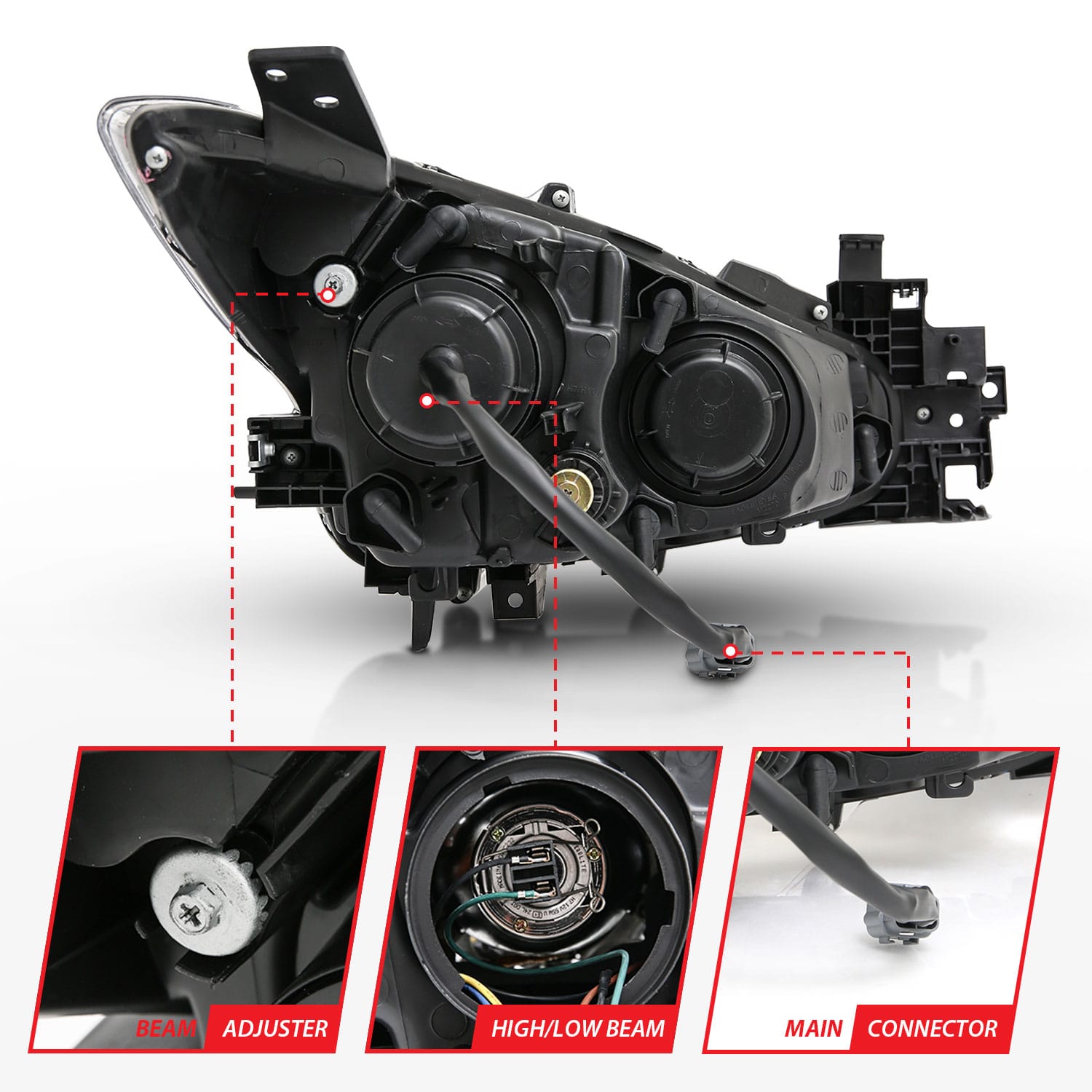 ANZO USA Electrical Lighting and Body ANZO USA 121522 Headlight Set