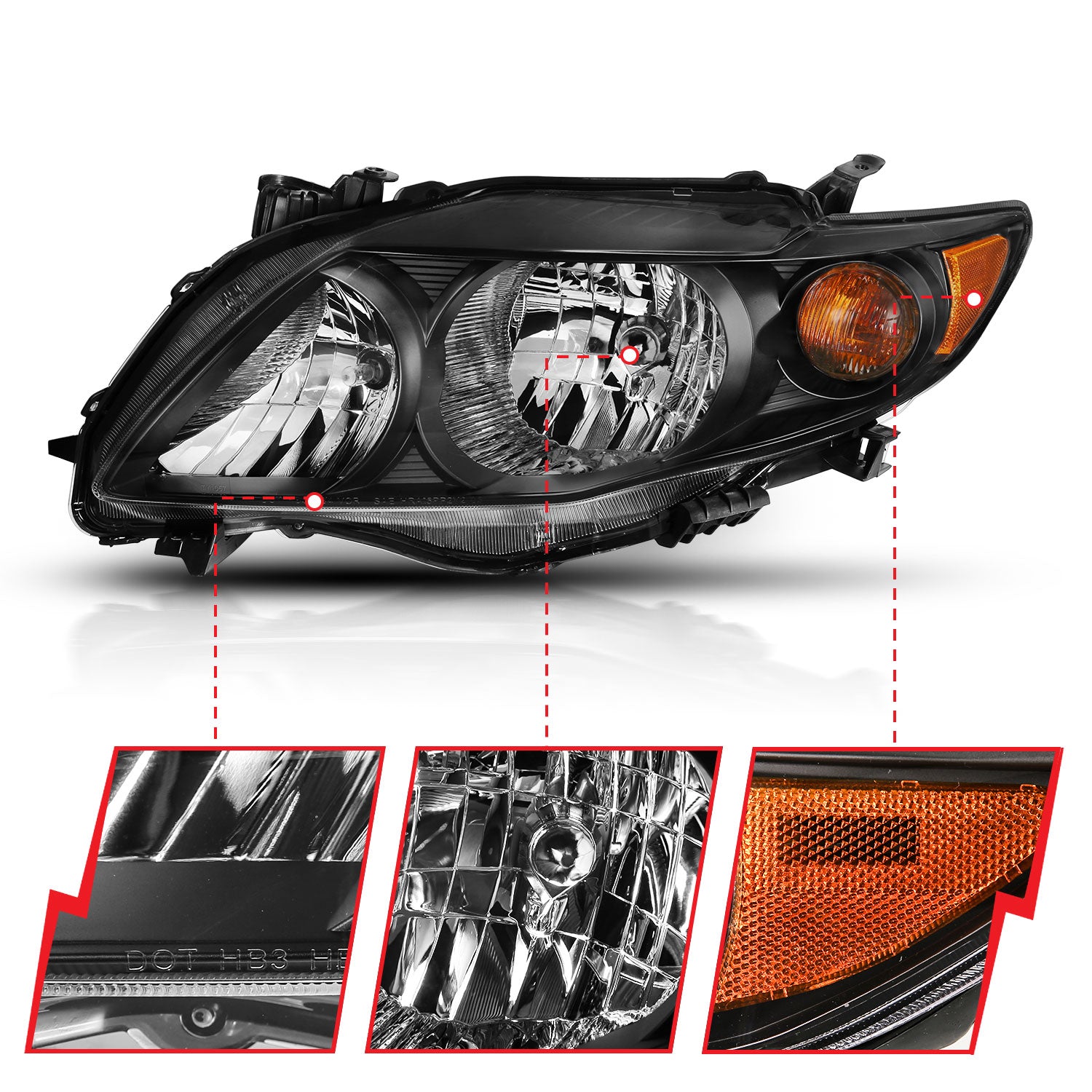 ANZO USA 121541 - Headlight Assembly