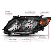 ANZO USA Electrical Lighting and Body ANZO USA 121541 Headlight Assembly