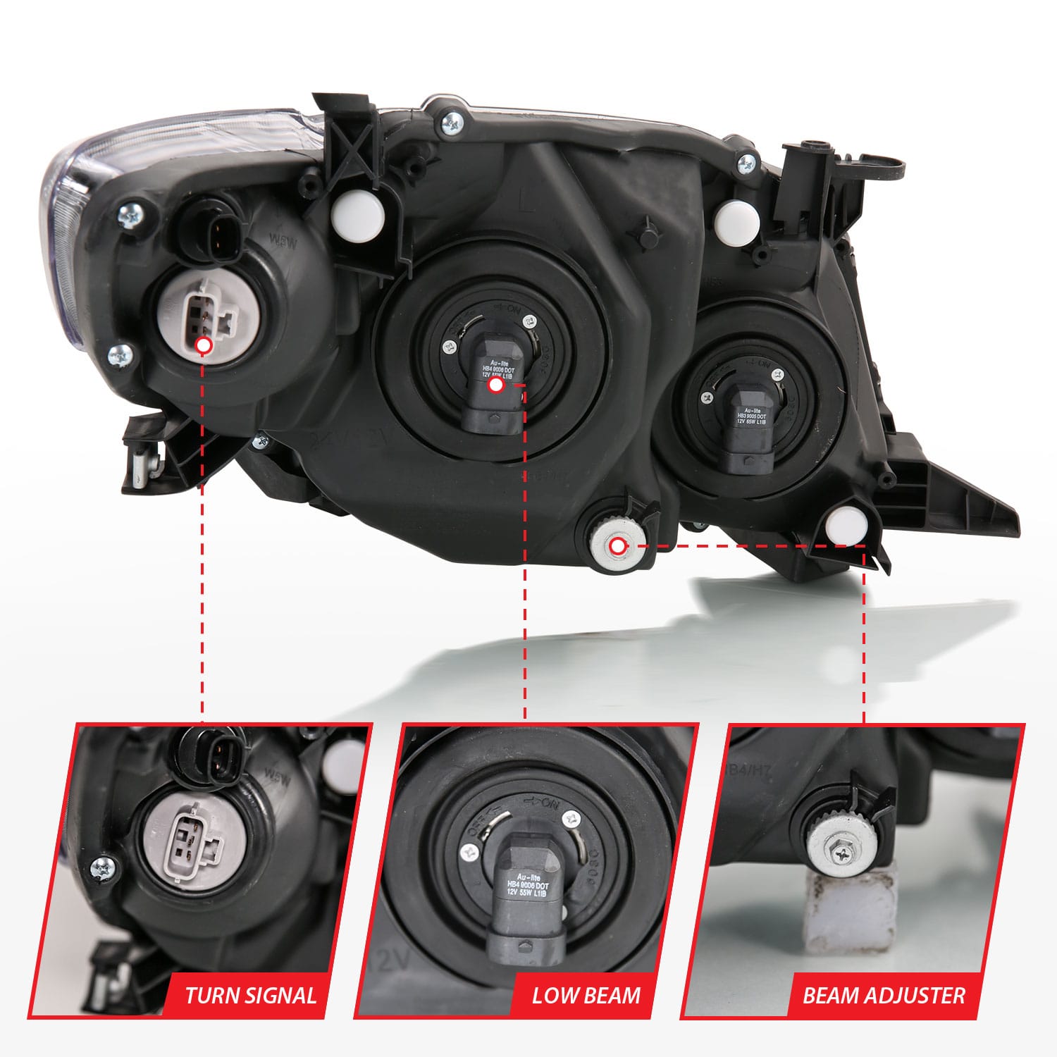 ANZO USA Electrical Lighting and Body ANZO USA 121541 Headlight Assembly
