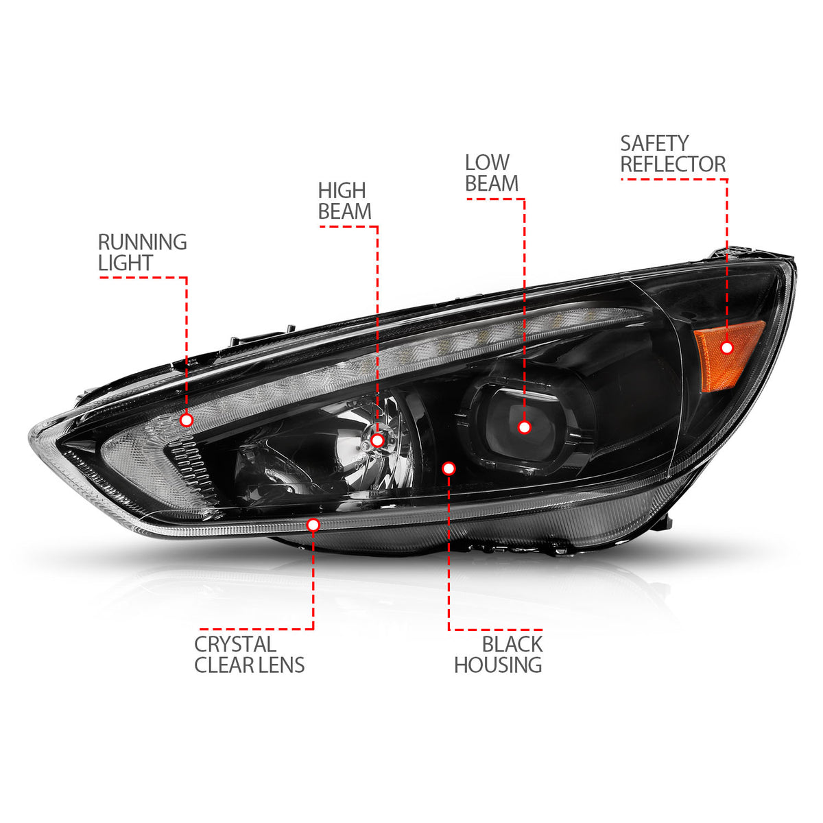 ANZO USA 121564 - Headlight Assembly