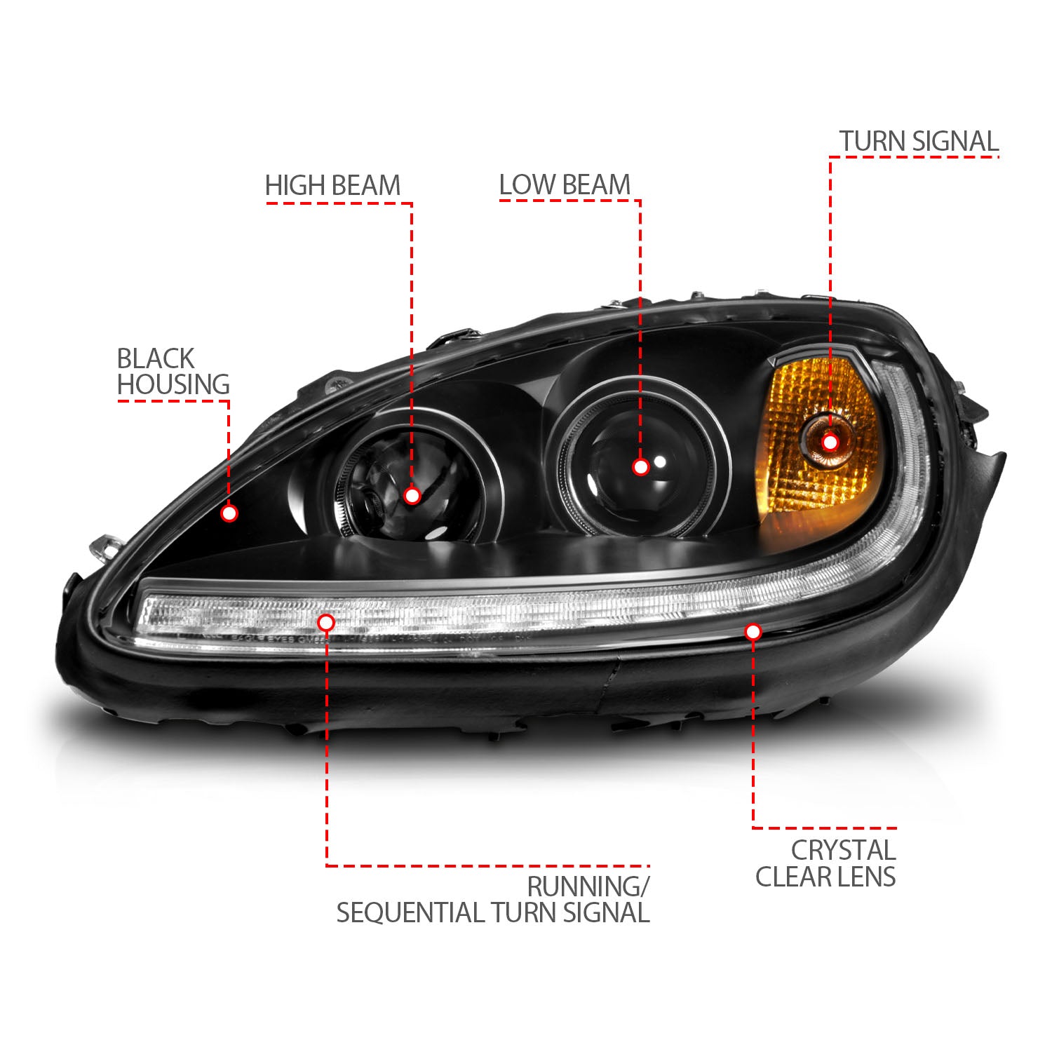 ANZO USA 121571 - Headlight Assembly
