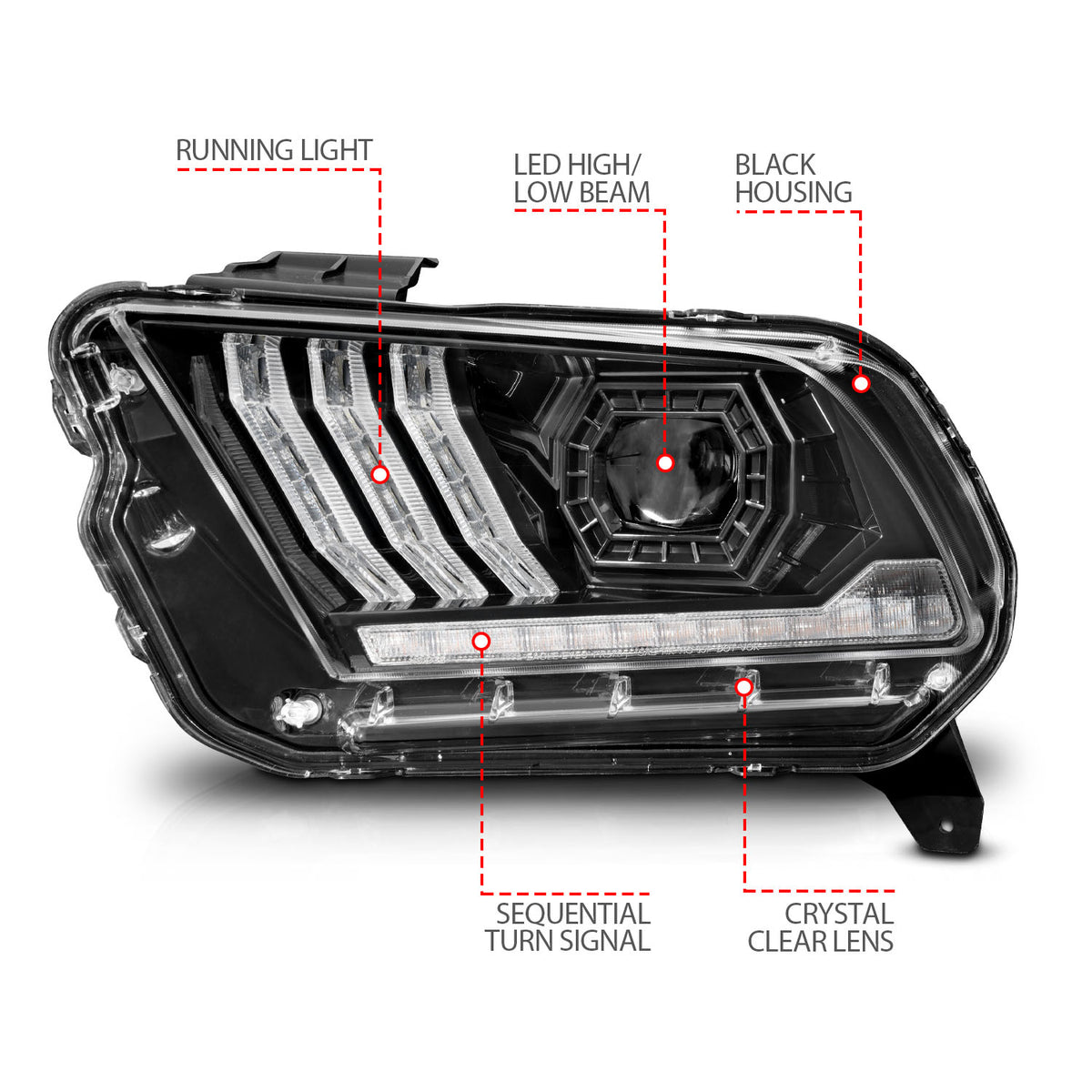 ANZO USA 121572 - LED Projector Headlight Set 3