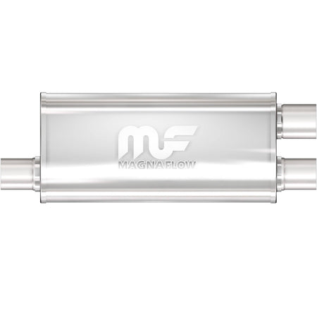 MagnaFlow Exhaust Products Exhaust MagnaFlow Exhaust Products 12265 - Straight-Through Performance Muffler; 2.5in. Offset/Dual; 5x18x8 Body