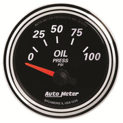 AutoMeter 1228 - GAUGE, OIL PRESS, 2 1/16", 100PSI, ELEC, DESIGNER BLACK II 3