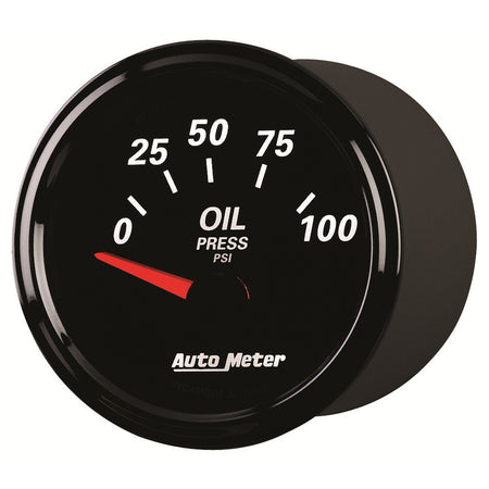 AutoMeter 1228 - GAUGE, OIL PRESS, 2 1/16", 100PSI, ELEC, DESIGNER BLACK II 4
