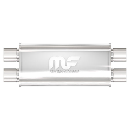 MagnaFlow Exhaust Products 12469 - Straight-Through Performance Muffler; 3in. Dual/Dual; 5x18x8 Body 5
