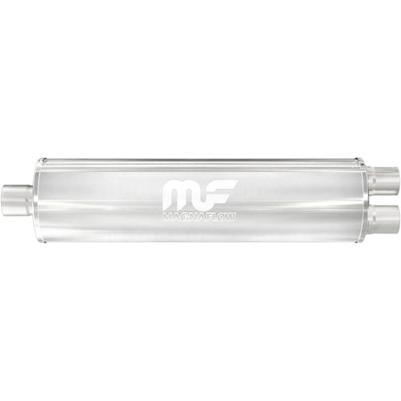 MagnaFlow Exhaust Products 12761 - Straight-Through Performance Muffler; 2.5/2.25in. Center/Dual; 7x27x7 Body 1