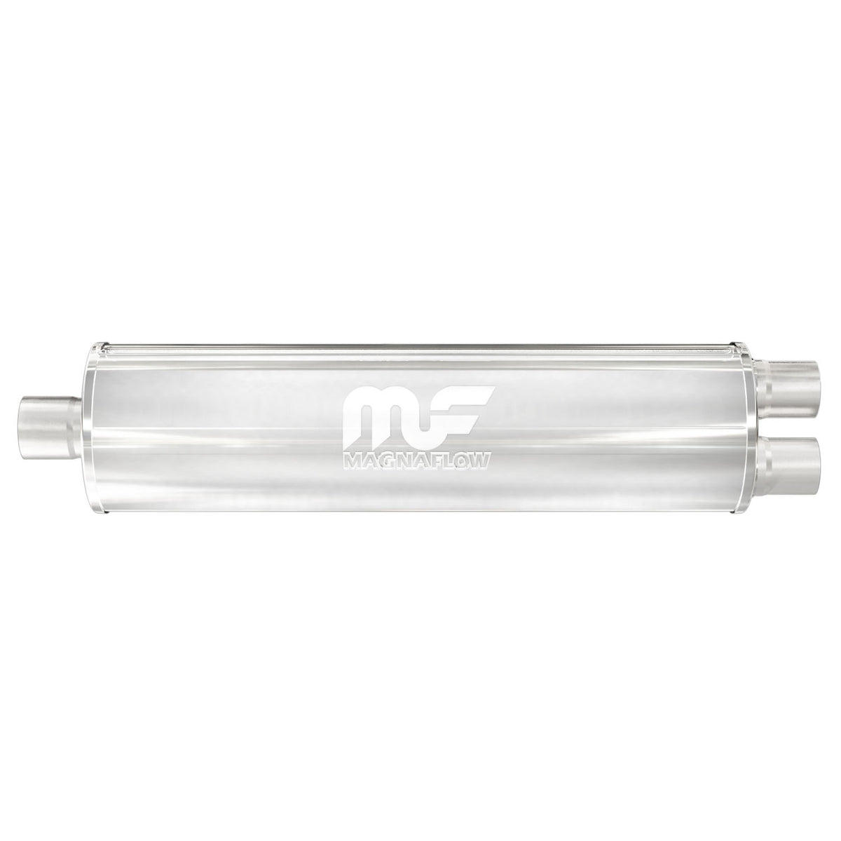 MagnaFlow Exhaust Products 12761 - Straight-Through Performance Muffler; 2.5/2.25in. Center/Dual; 7x27x7 Body 4