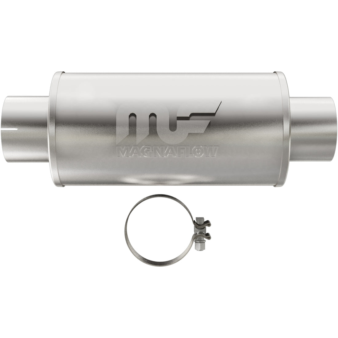 MagnaFlow Exhaust Products 12775 - Straight-Through Performance Muffler; 4in. Center/Center; 7x7x14 Body 1