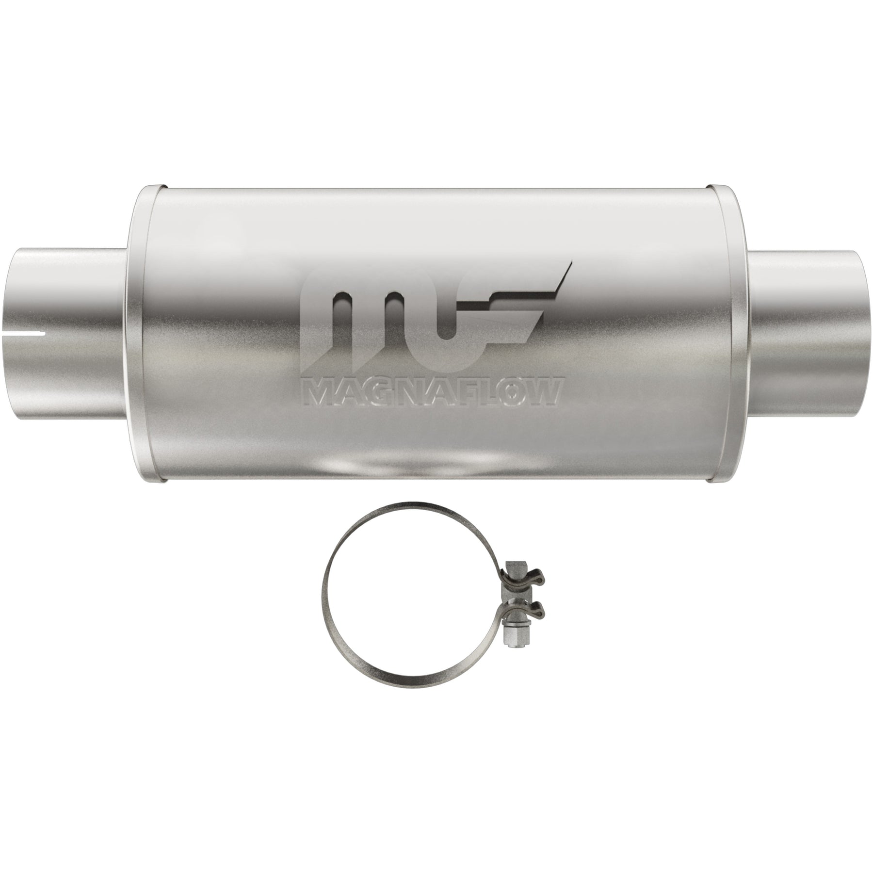 MagnaFlow Exhaust Products 12775 - Straight-Through Performance Muffler; 4in. Center/Center; 7x7x14 Body 1