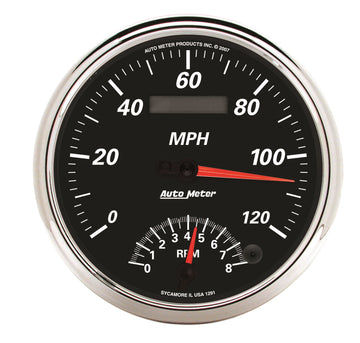 AutoMeter 1291 - GAUGE, TACH/SPEEDO, 5", 120MPH & 8K RPM, ELEC. PROGRAM, DESIGNER BLACK II 3