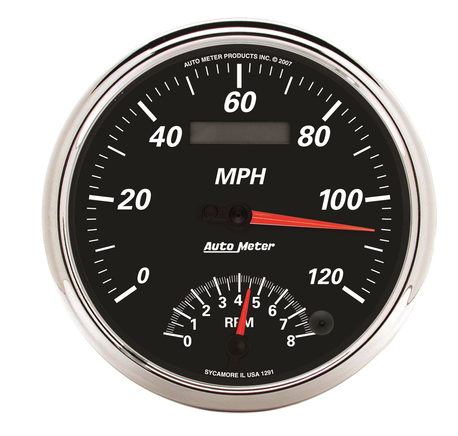 AutoMeter 1291 - GAUGE, TACH/SPEEDO, 5", 120MPH & 8K RPM, ELEC. PROGRAM, DESIGNER BLACK II 3