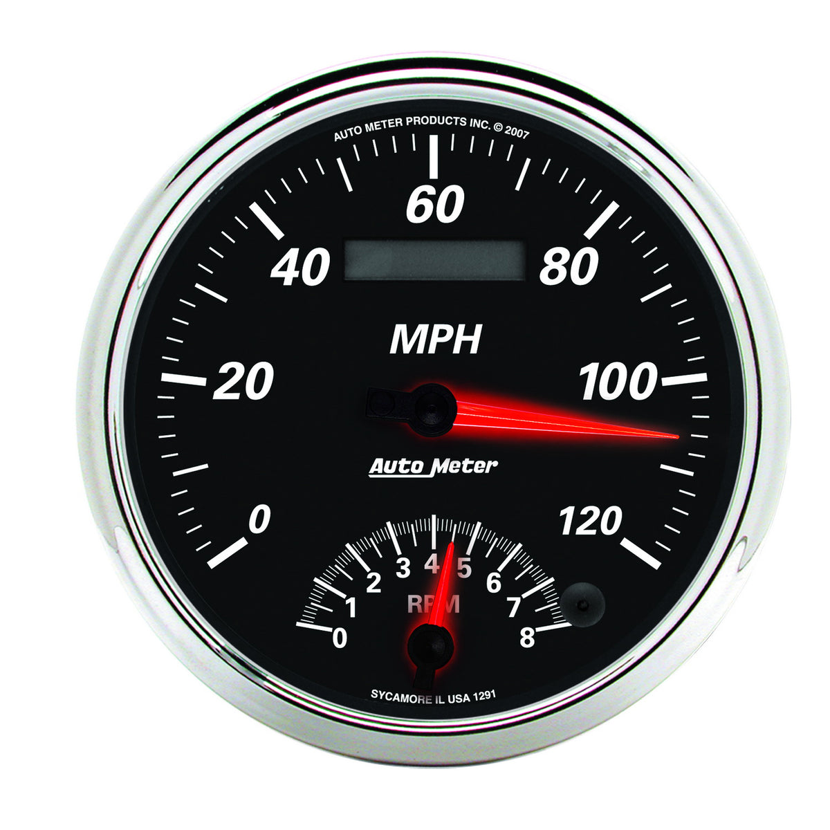 AutoMeter 1291 - GAUGE, TACH/SPEEDO, 5", 120MPH & 8K RPM, ELEC. PROGRAM, DESIGNER BLACK II 4