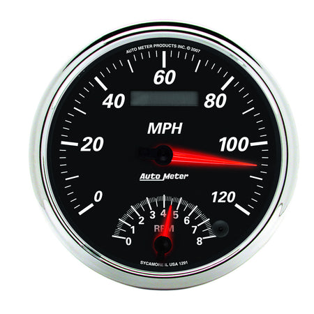 AutoMeter 1291 - GAUGE, TACH/SPEEDO, 5", 120MPH & 8K RPM, ELEC. PROGRAM, DESIGNER BLACK II 4