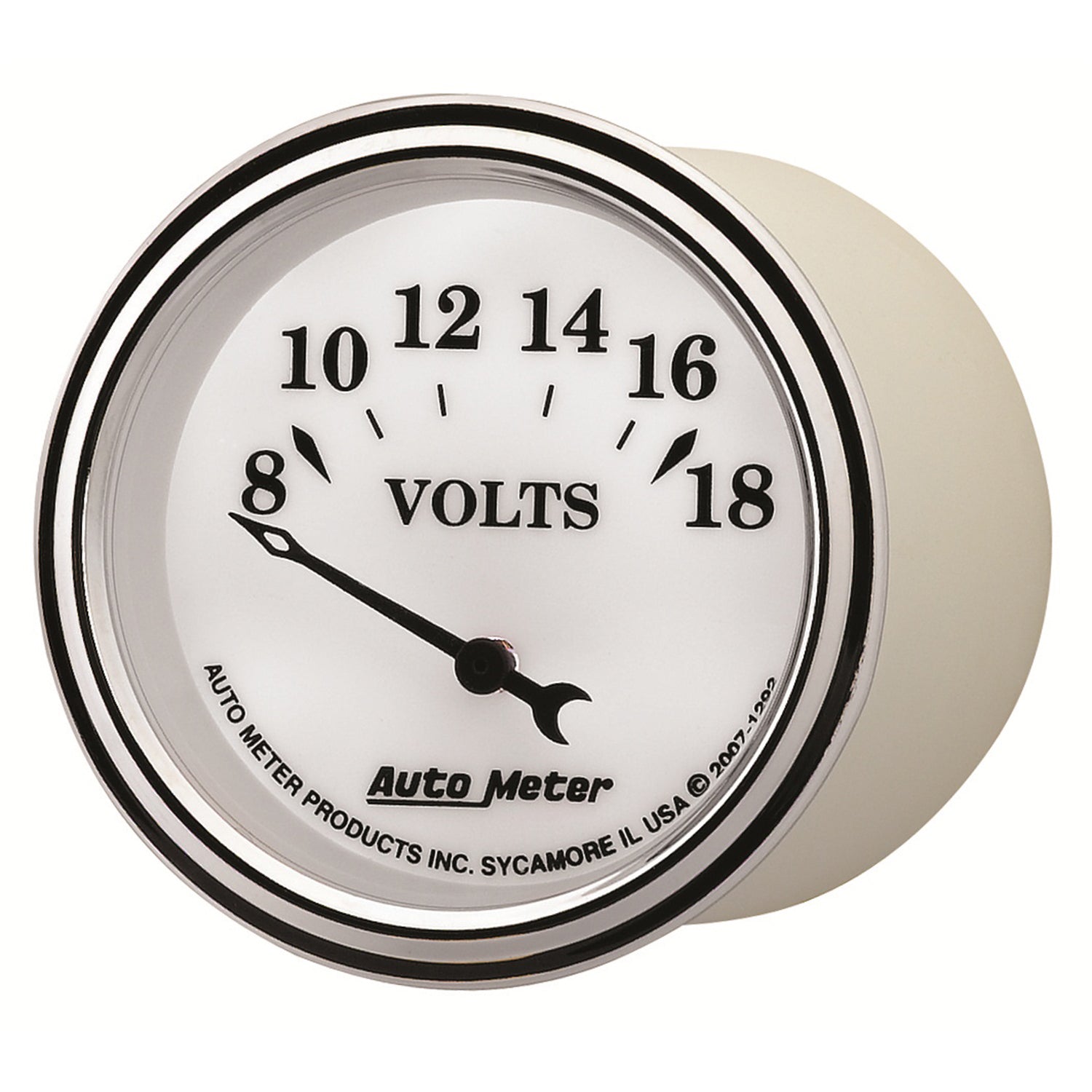 AutoMeter 1292 - GAUGE, VOLTMETER, 2 1/16", 18V, ELEC, OLD TYME WHITE II 4