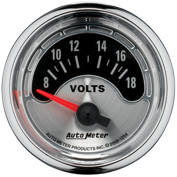 AutoMeter 1294 - GAUGE, VOLTMETER, 2 1/16", 18V, ELEC, AMERICAN MUSCLE 3