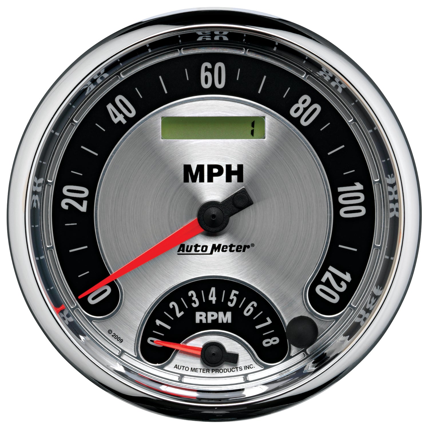 AutoMeter 1295 - GAUGE, TACH/SPEEDO, 5", 160MPH & 8K RPM, ELEC. PROGRAM., AMER. MUSCLE 3